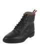 Thom Browne Leather Printed Combat Boots