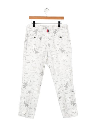 Thom Browne Floral Print Chinos