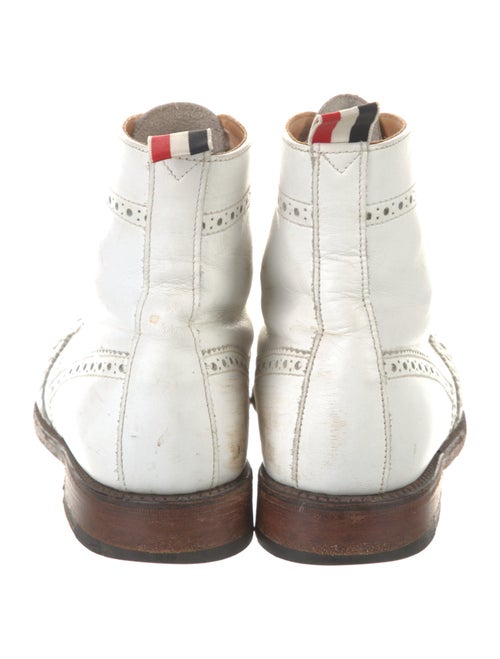 Thom Browne Leather Lasercut Accents Combat Boots