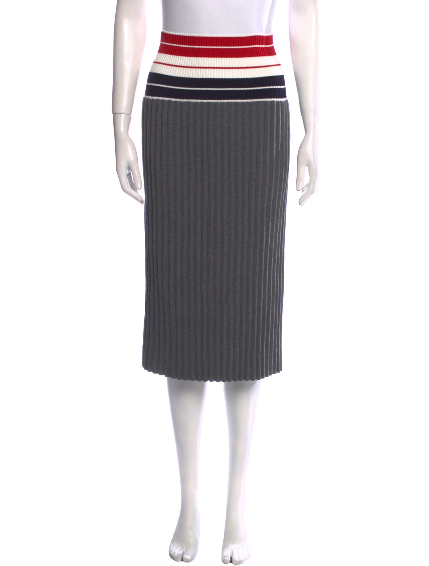 Thom Browne Striped Midi Length Skirt