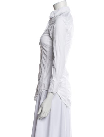 Thom Browne Three-Quarter Sleeve Button-Up Top