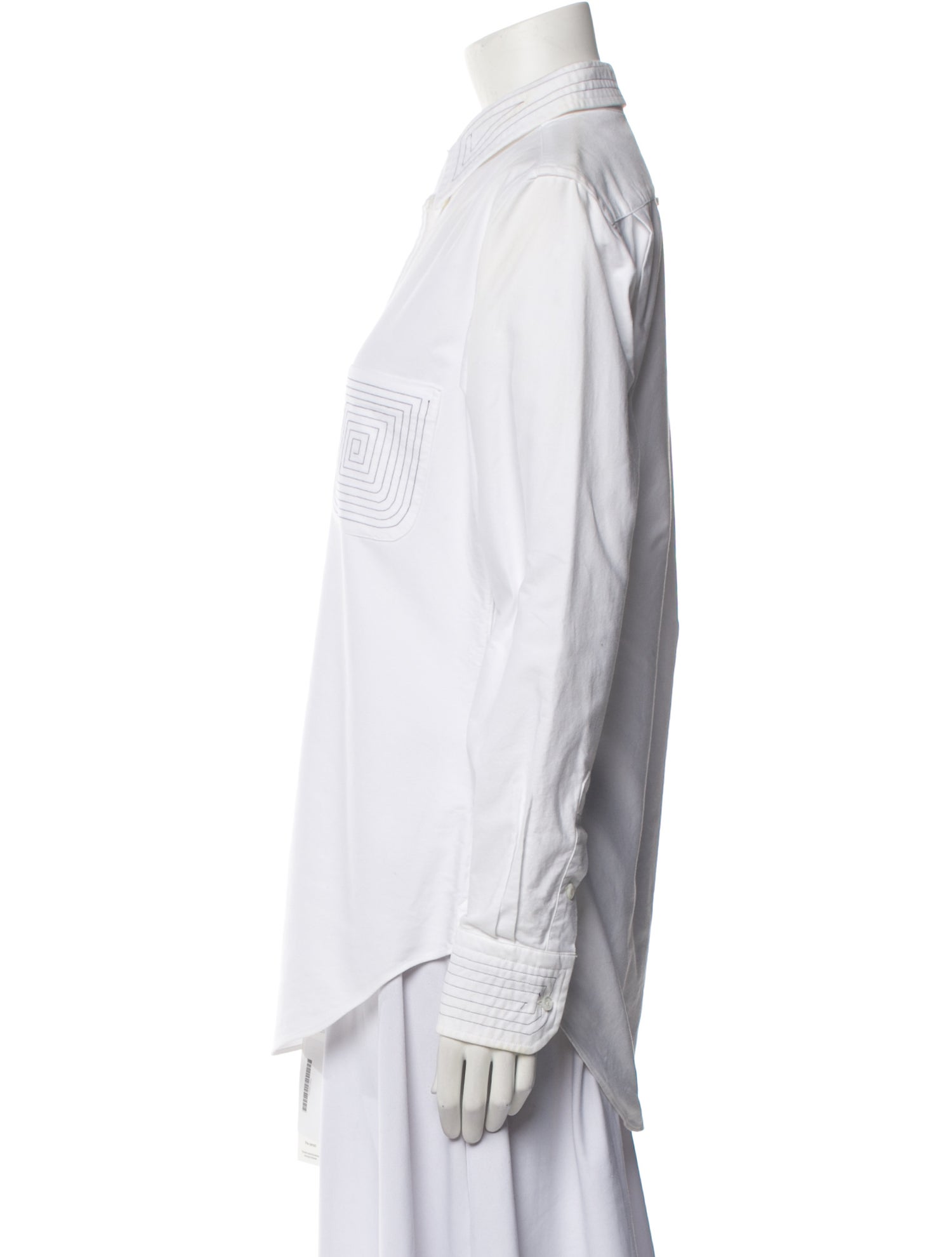 Thom Browne Long Sleeve Button-Up Top