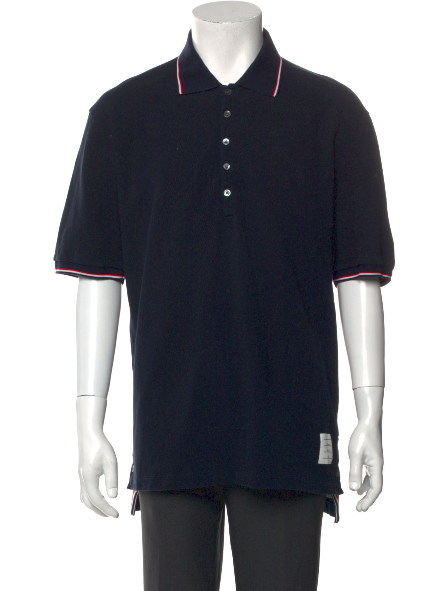 Thom Browne Collar Long Sleeve Polo Shirt