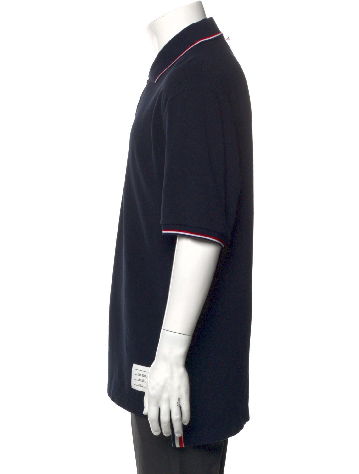 Thom Browne Collar Long Sleeve Polo Shirt