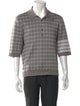 Thom Browne Silk Plaid Print Polo Shirt