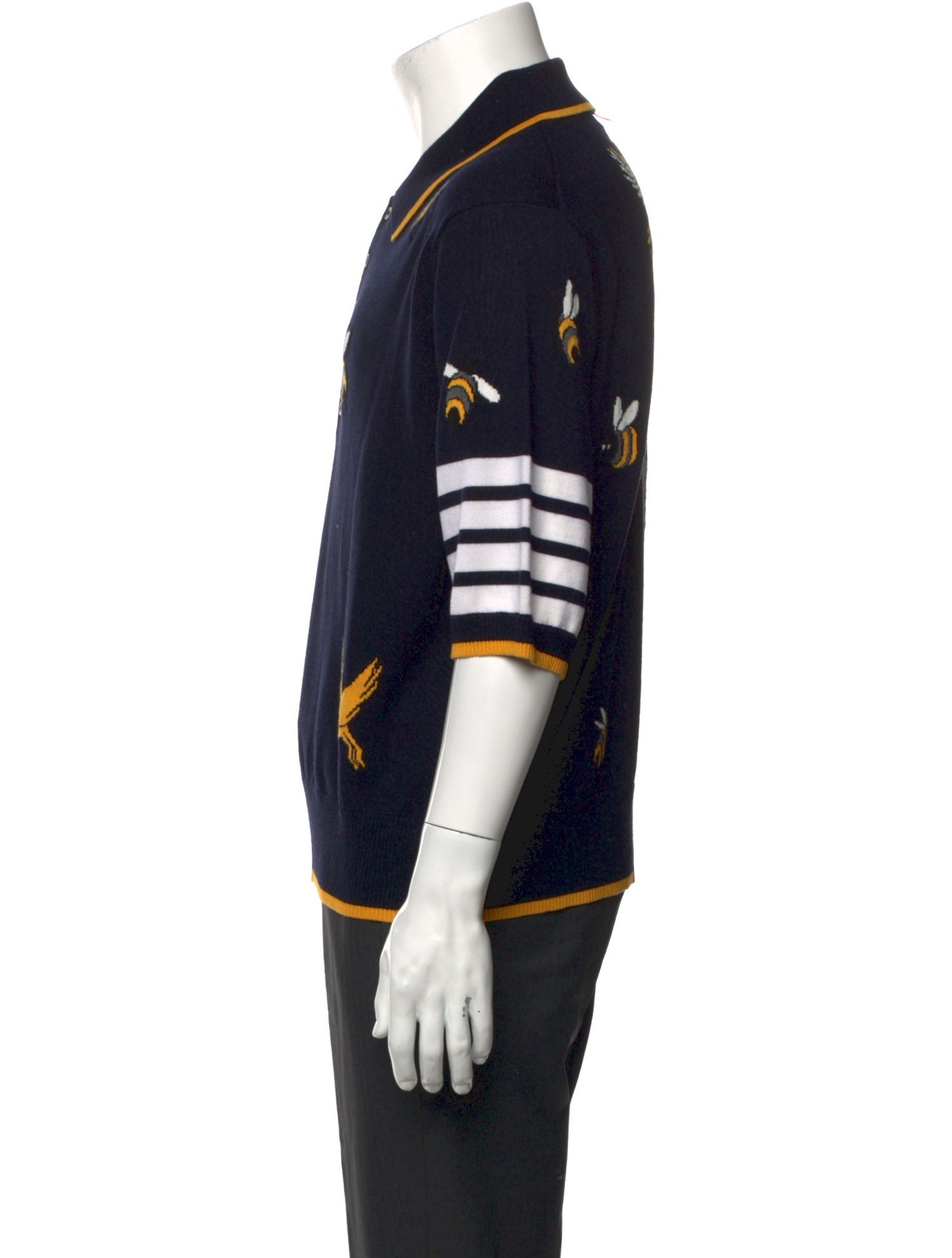 Thom Browne Wool Printed Polo Shirt