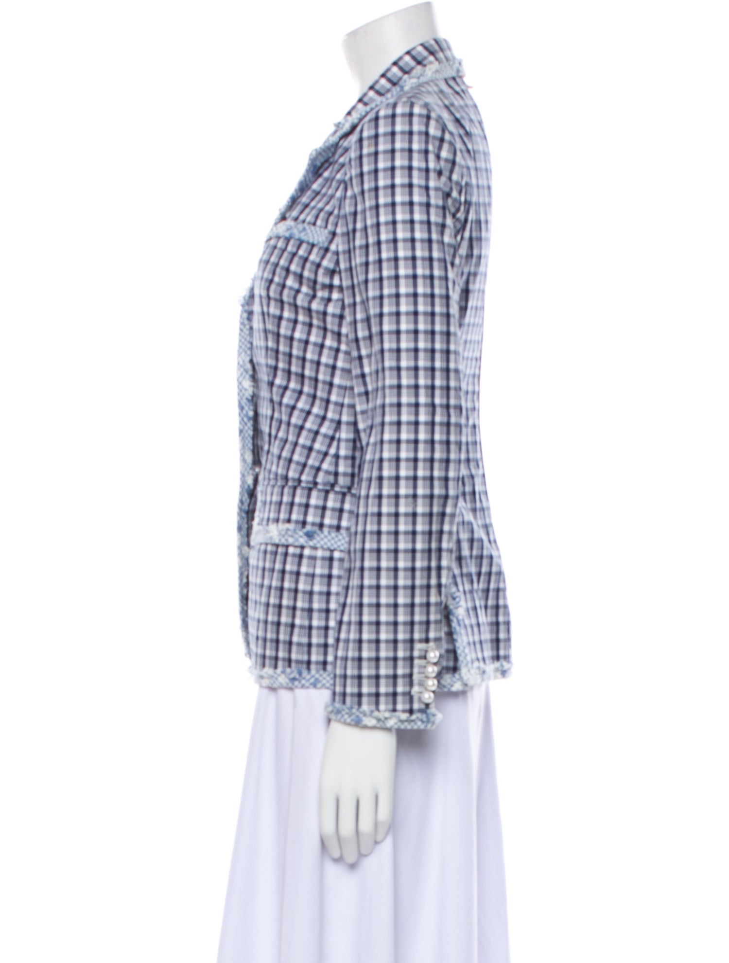 Thom Browne Plaid Print Blazer