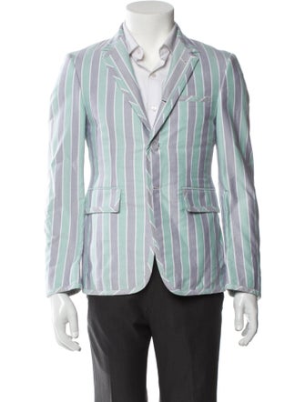 Thom Browne Striped Grosgrain Trim Blazer