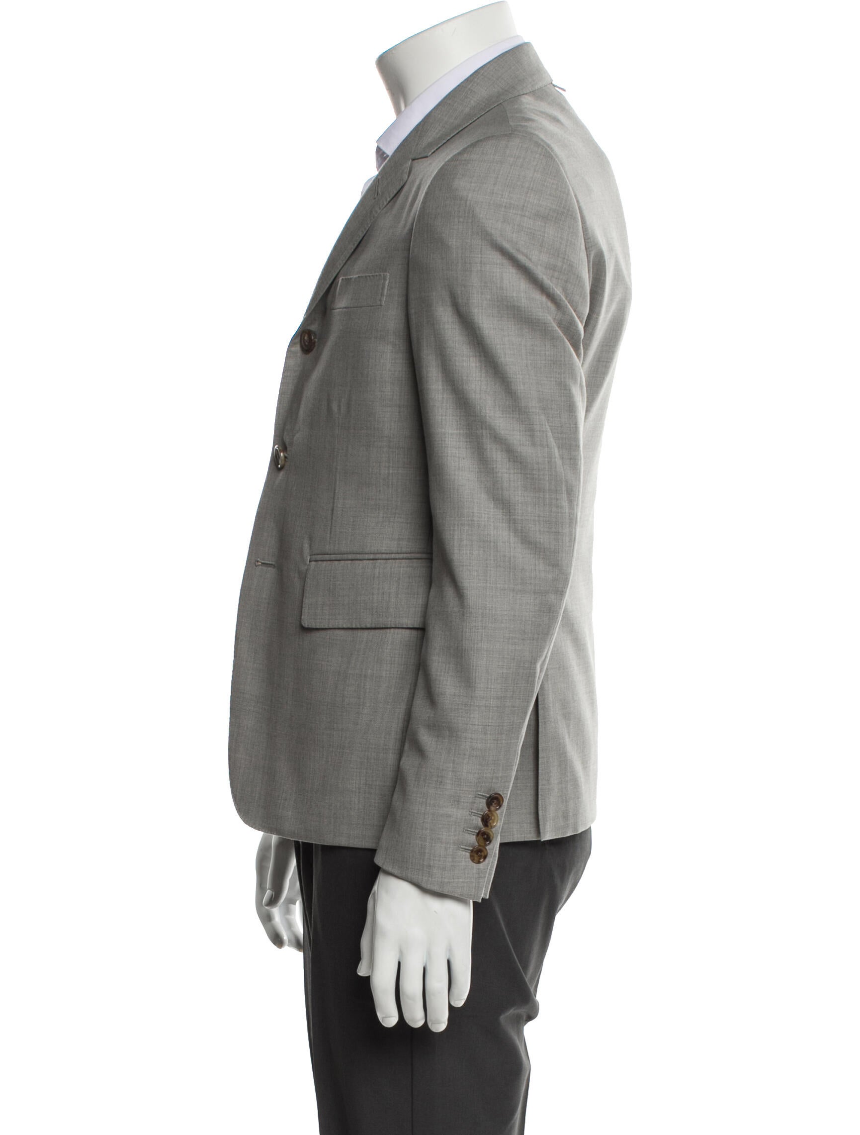 Thom Browne Wool Grosgrain Trim Blazer