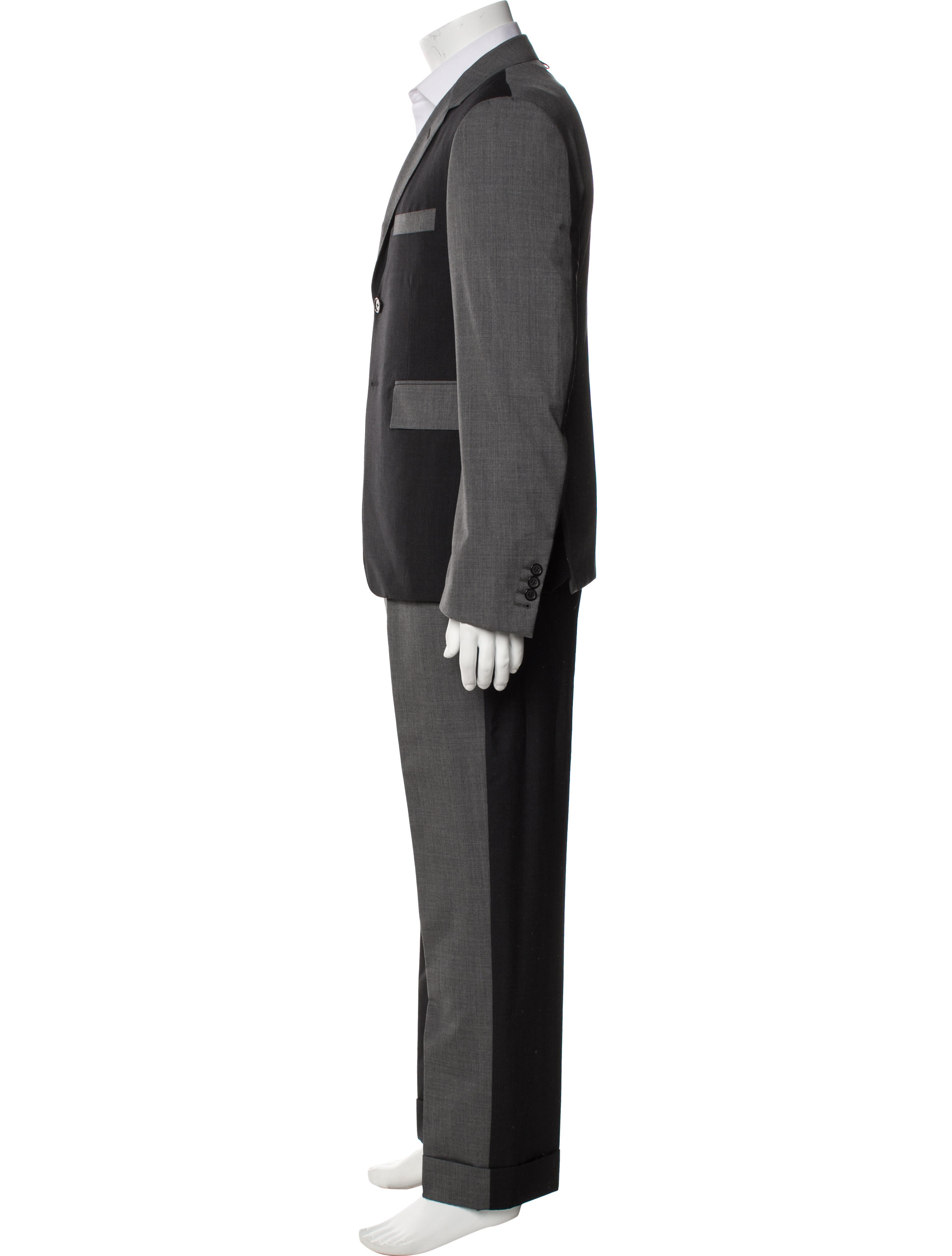 Thom Browne Color Blocked Wool Two-Piece Suit