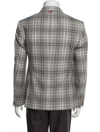 Thom Browne Plaid Print Blazer