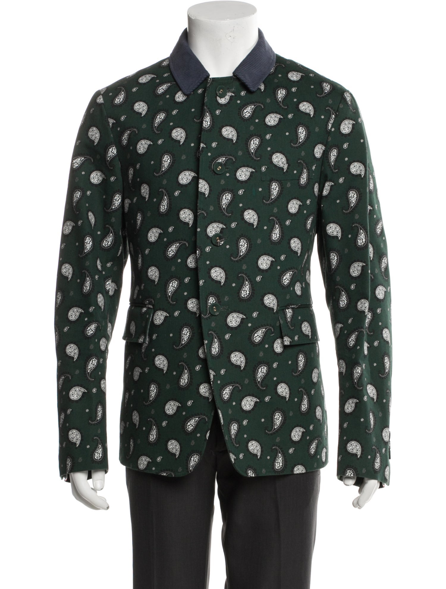 Thom Browne Paisley Print Denim Jacket