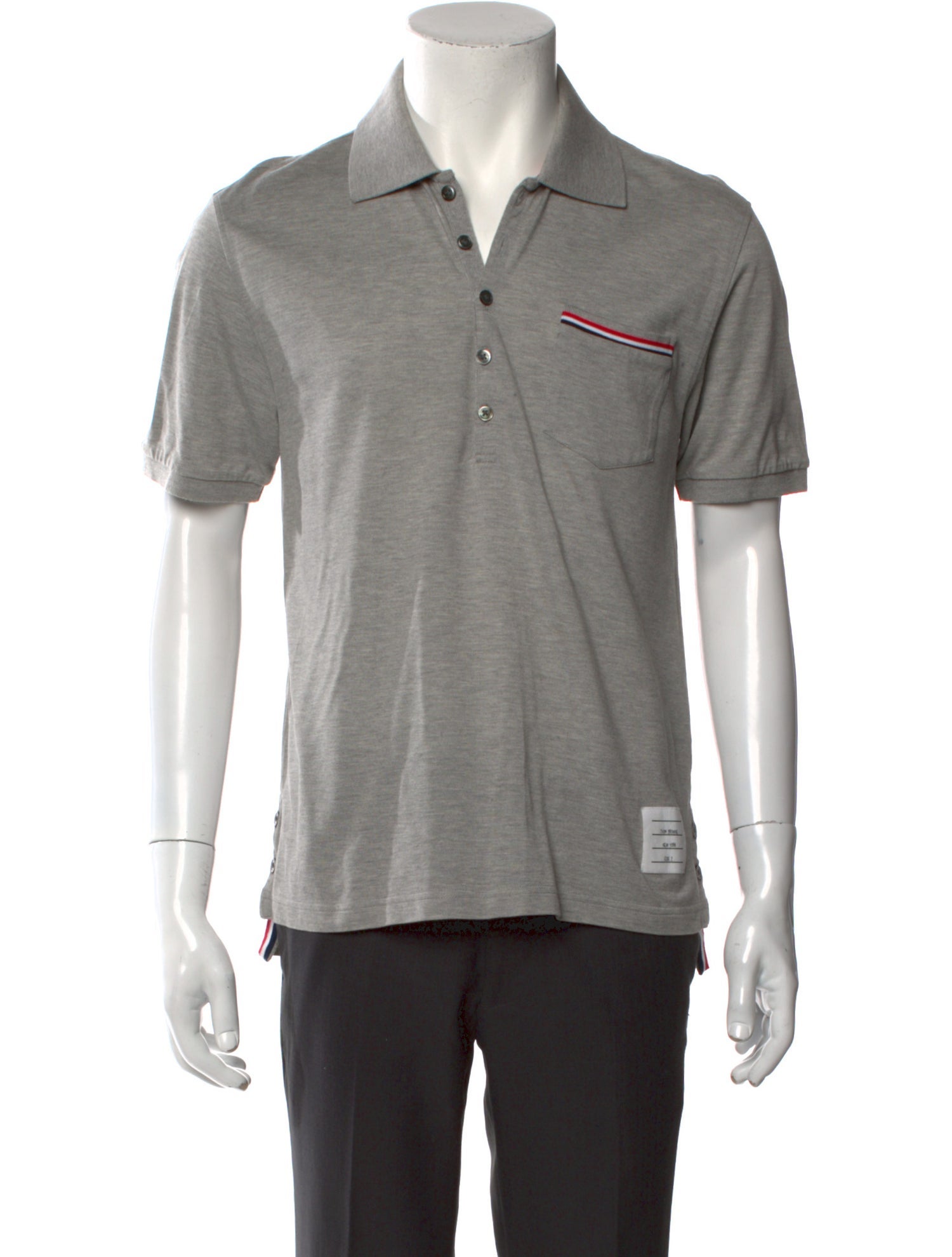 Thom Browne Collar Short Sleeve Polo Shirt