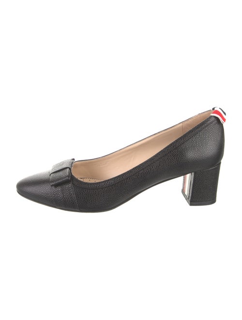 Thom Browne Leather Bow Accents Pumps