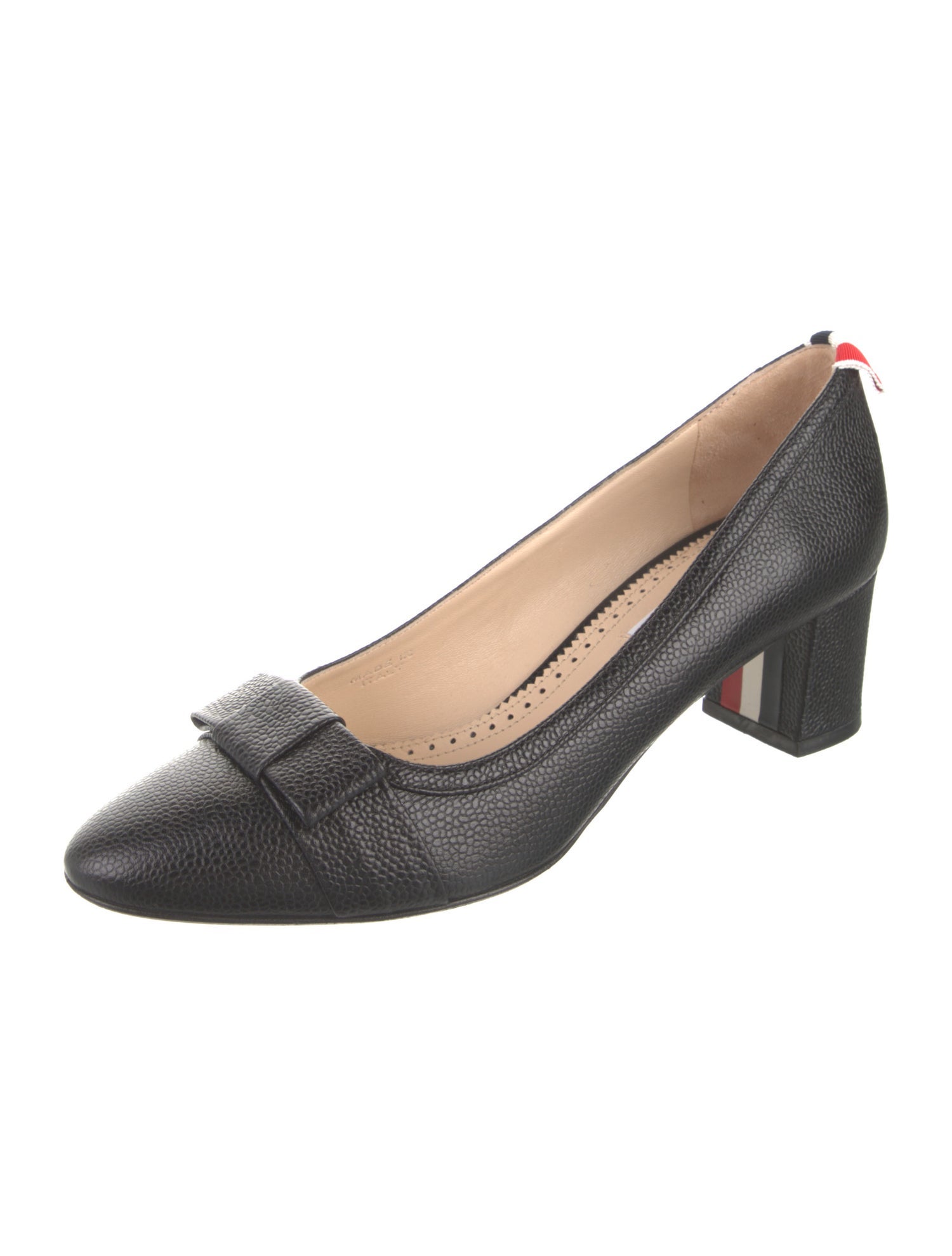 Thom Browne Leather Bow Accents Pumps