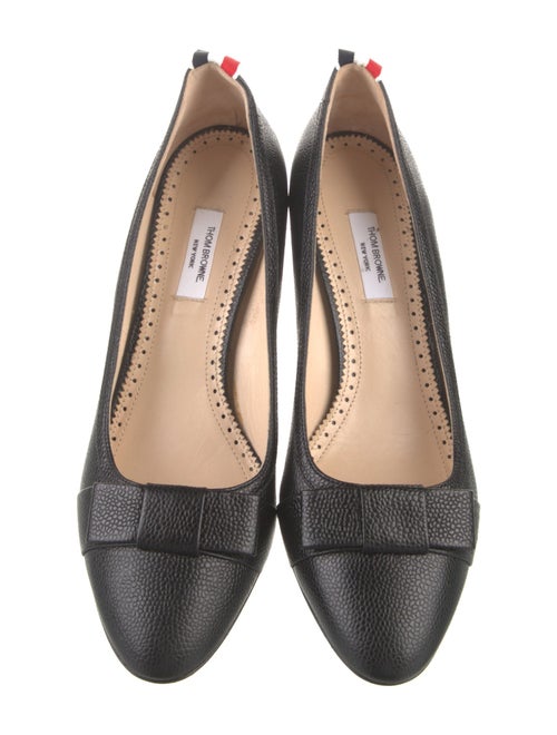 Thom Browne Leather Bow Accents Pumps