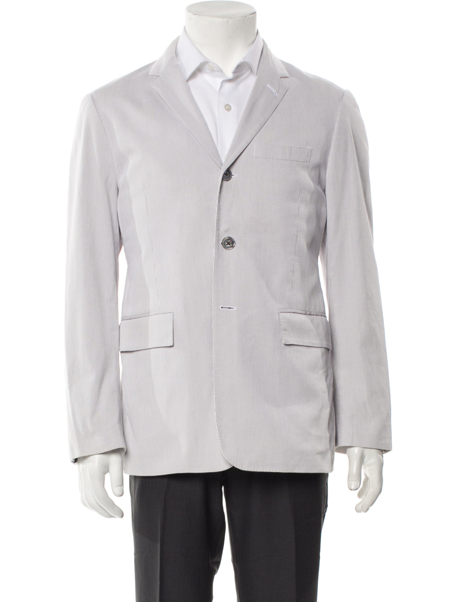 Thom Browne Striped Grosgrain Trim Blazer