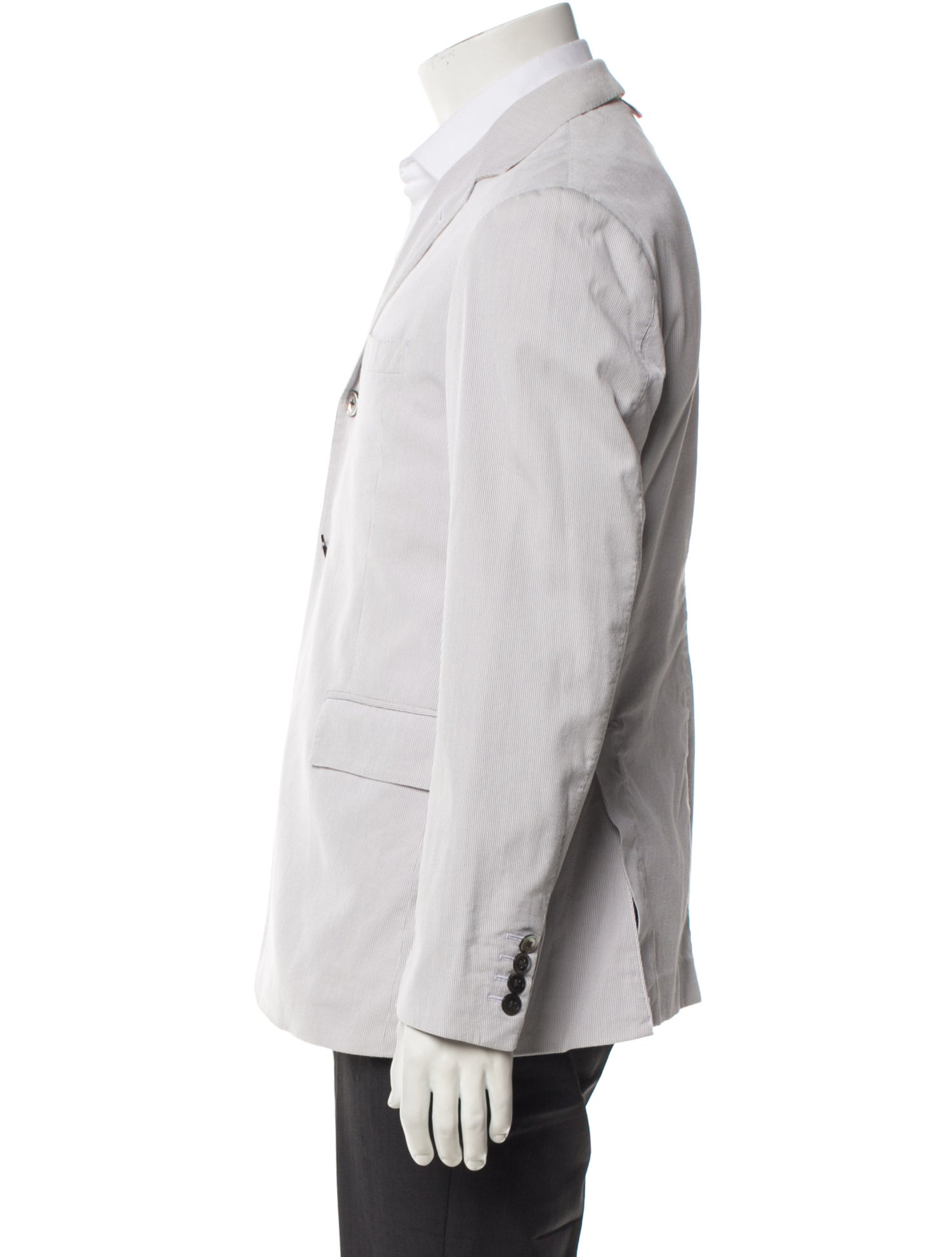 Thom Browne Striped Grosgrain Trim Blazer