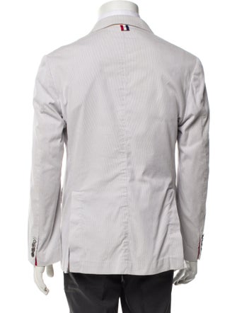 Thom Browne Striped Grosgrain Trim Blazer