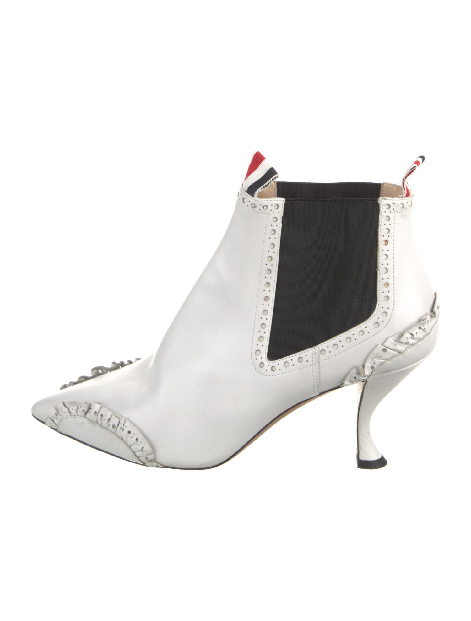 Thom Browne Leather Colorblock Pattern Chelsea Boots