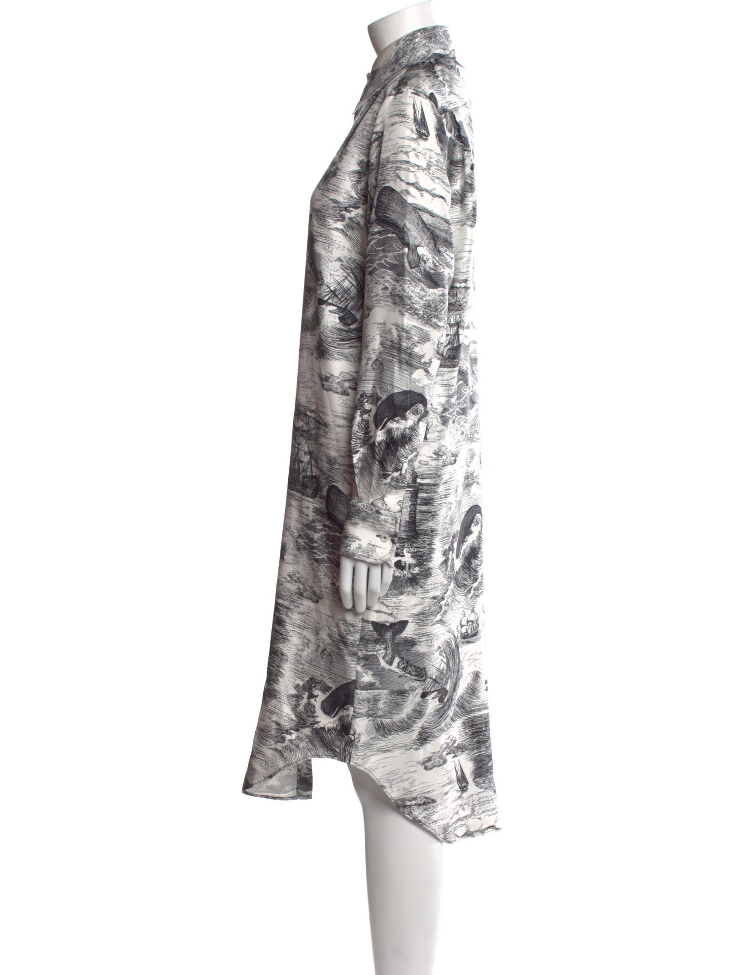 Thom Browne Silk Midi Length Dress