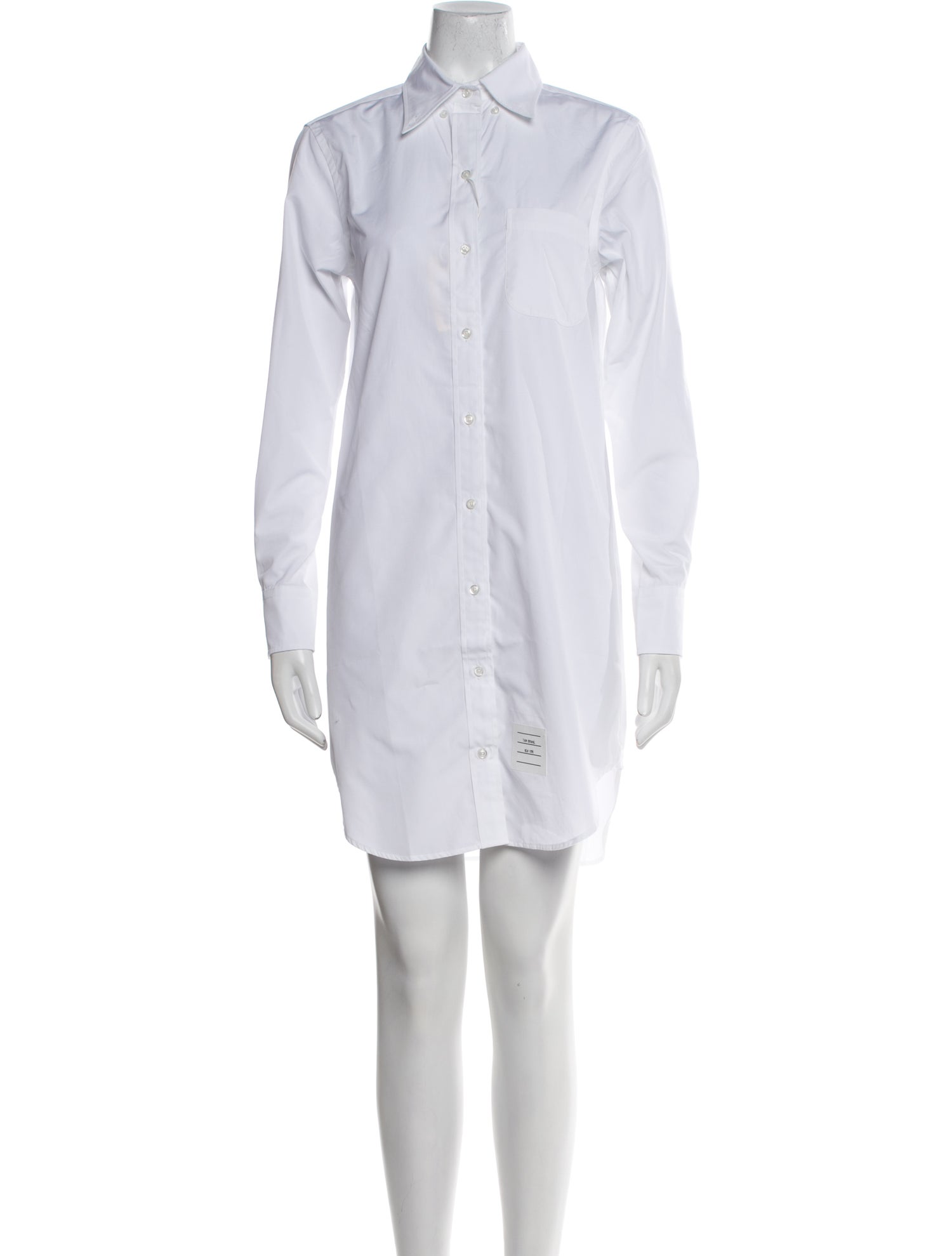 Thom Browne Long Sleeve Tunic Mini Dress