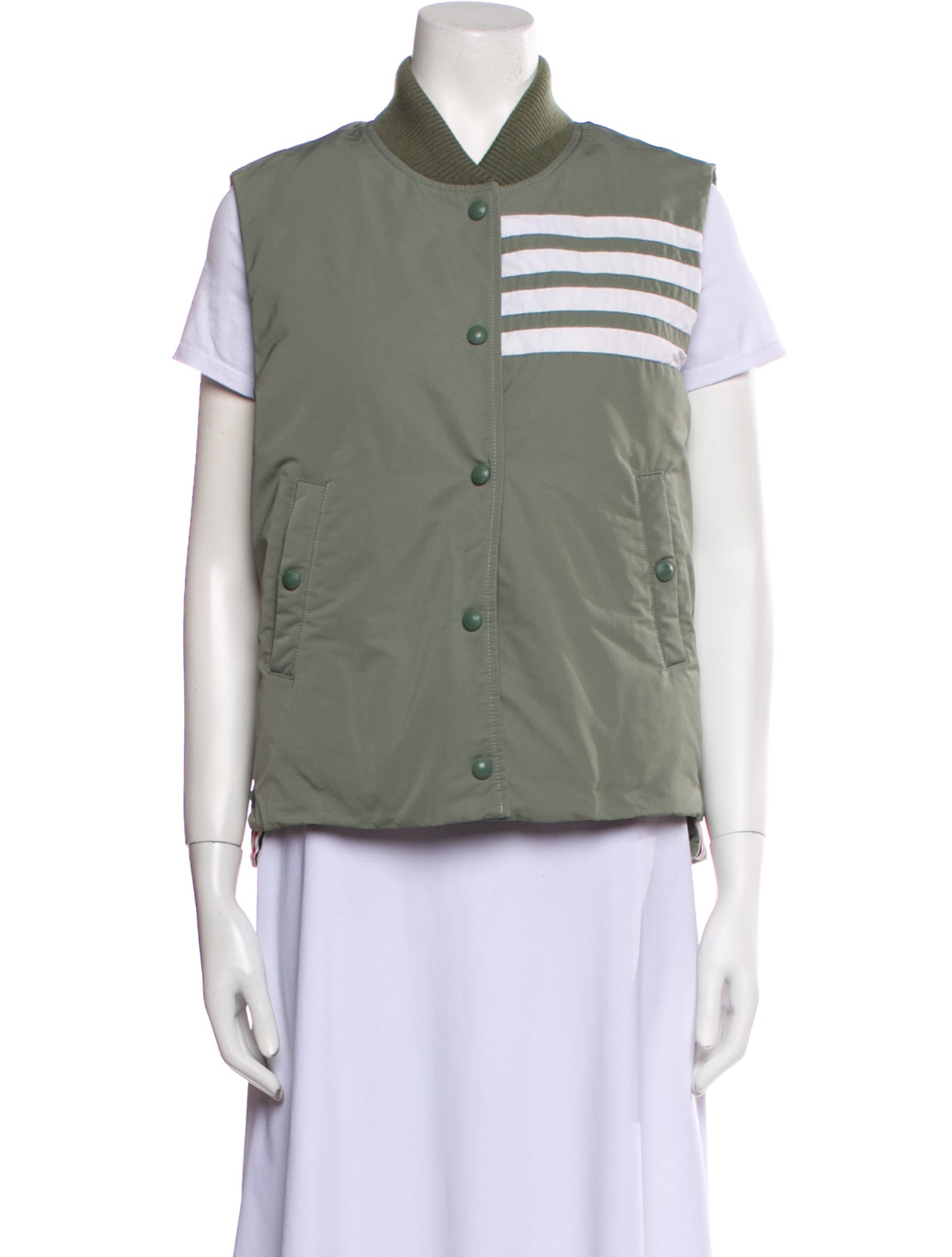 Thom Browne 4-Bar Striped Striped Vest
