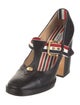 Thom Browne Leather T-Strap Pumps