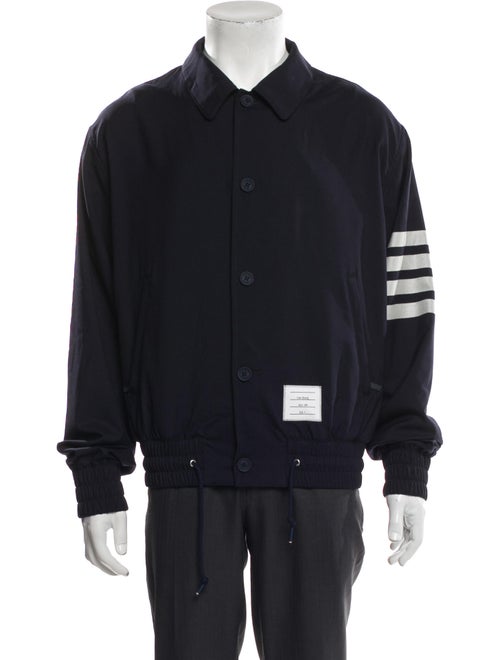 Thom Browne Wool Graphic Print Varsity Jacket