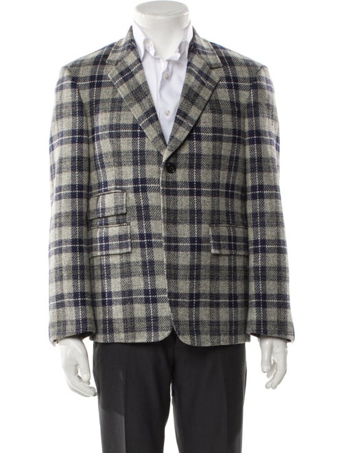 Thom Browne Plaid Print Peacoat
