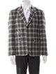Thom Browne Plaid Print Peacoat