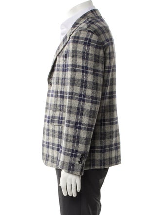 Thom Browne Plaid Print Peacoat