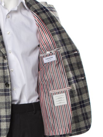 Thom Browne Plaid Print Peacoat