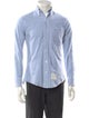 Thom Browne x Barneys Plaid Check Long Sleeve Plaid Print Dress Shirt