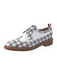 Thom Browne Leather Plaid Print Derby Shoes