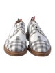 Thom Browne Leather Plaid Print Derby Shoes