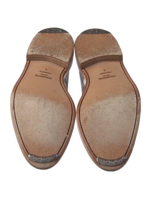 Thom Browne Leather Plaid Print Derby Shoes