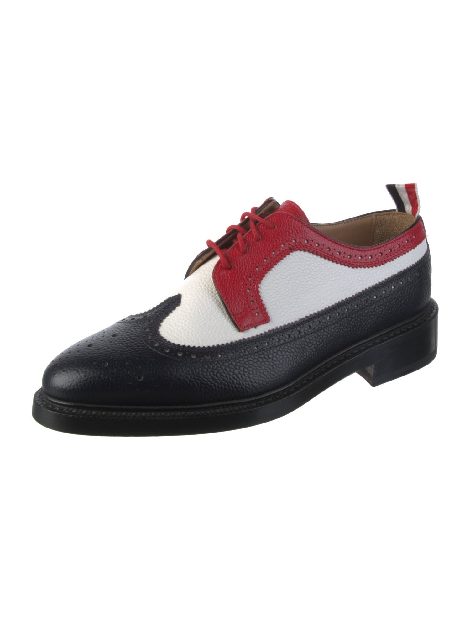 Thom Browne Leather Colorblock Pattern Brogues