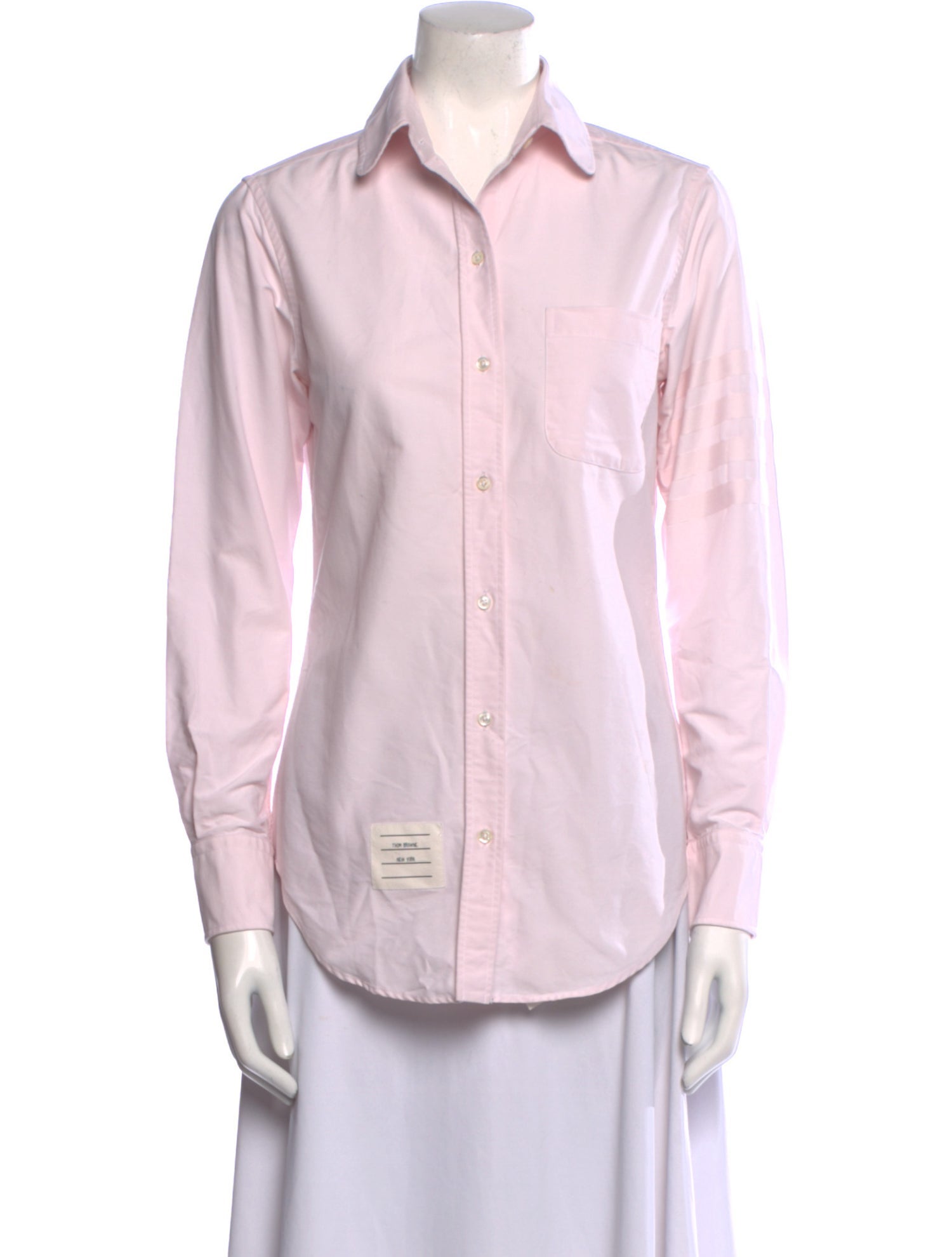 Thom Browne Long Sleeve Button-Up Top