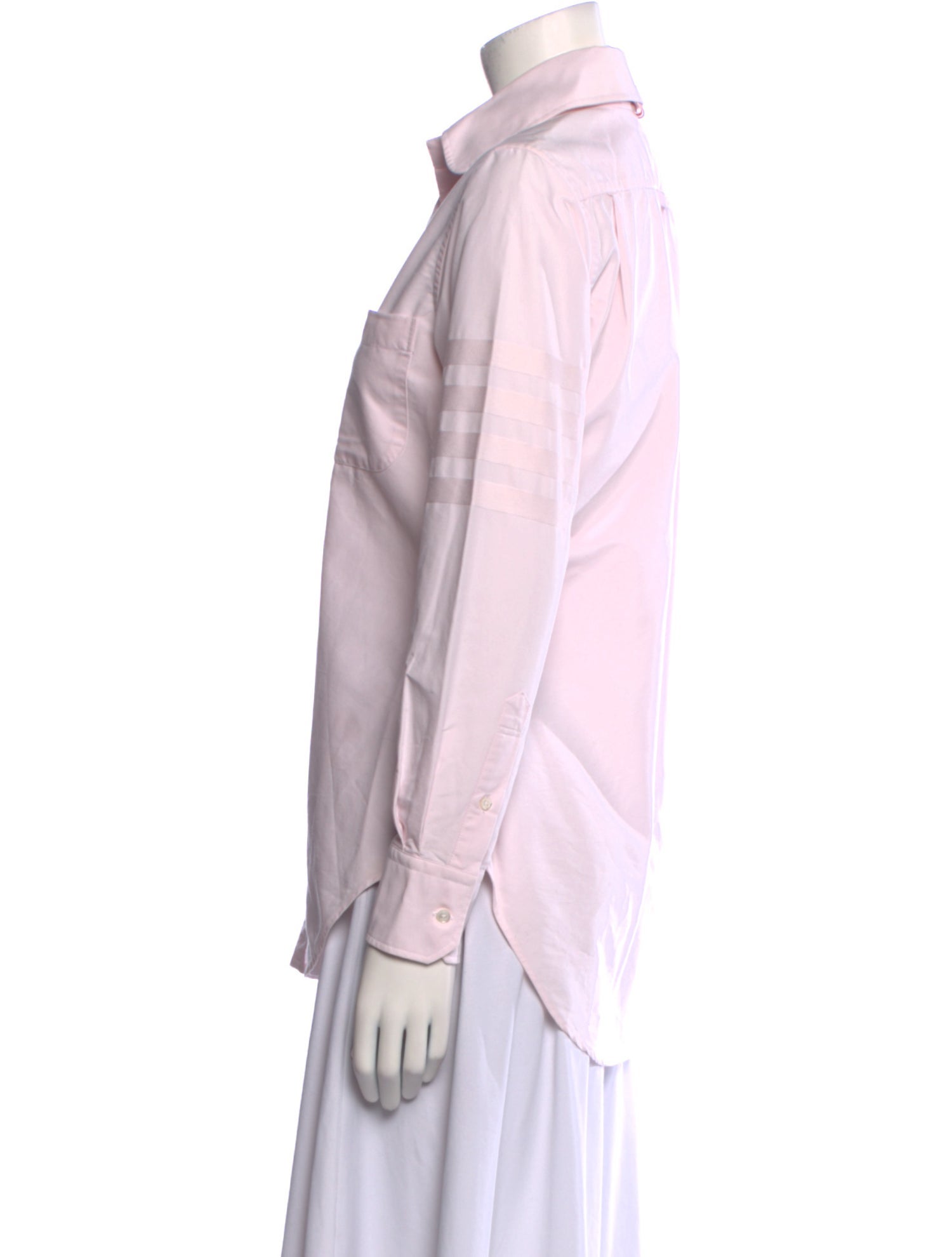 Thom Browne Long Sleeve Button-Up Top