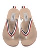 Thom Browne Leather Striped Flip Flops