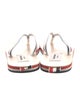 Thom Browne Leather Striped Flip Flops