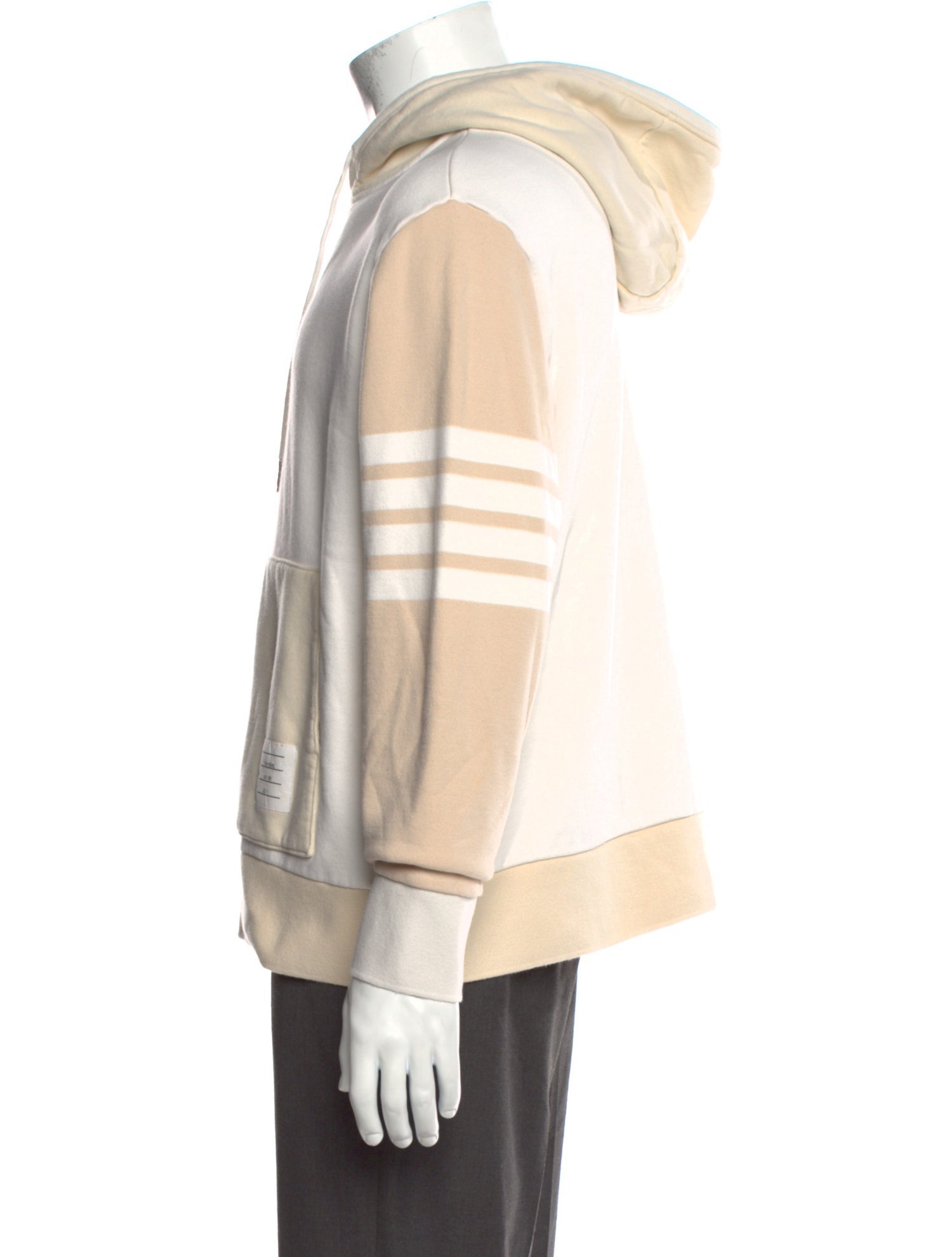 Thom Browne 4 Bar Stripe Colorblock Pattern Hoodie