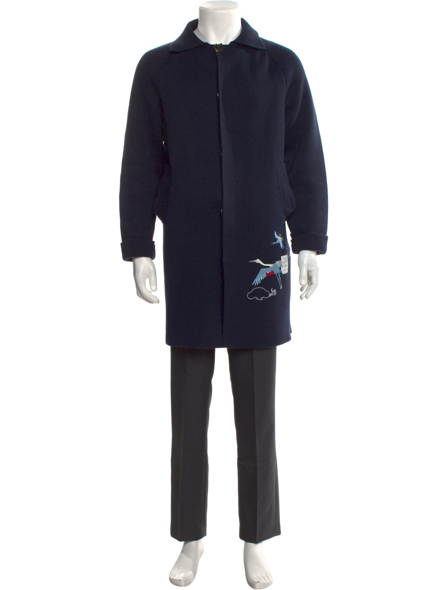 Thom Browne Linen Mock Neck Cardigan