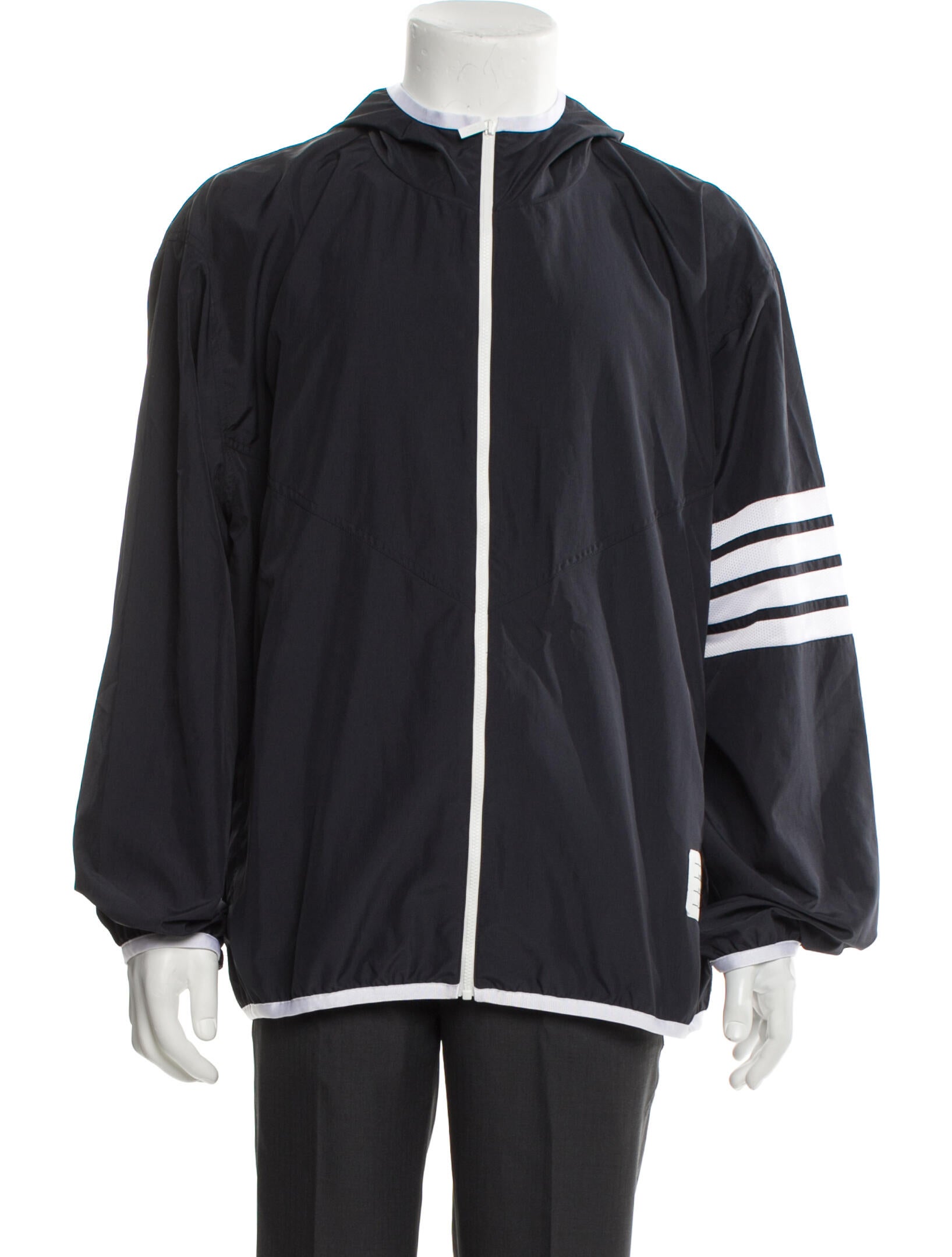 Thom Browne 4-Bar Striped Windbreaker