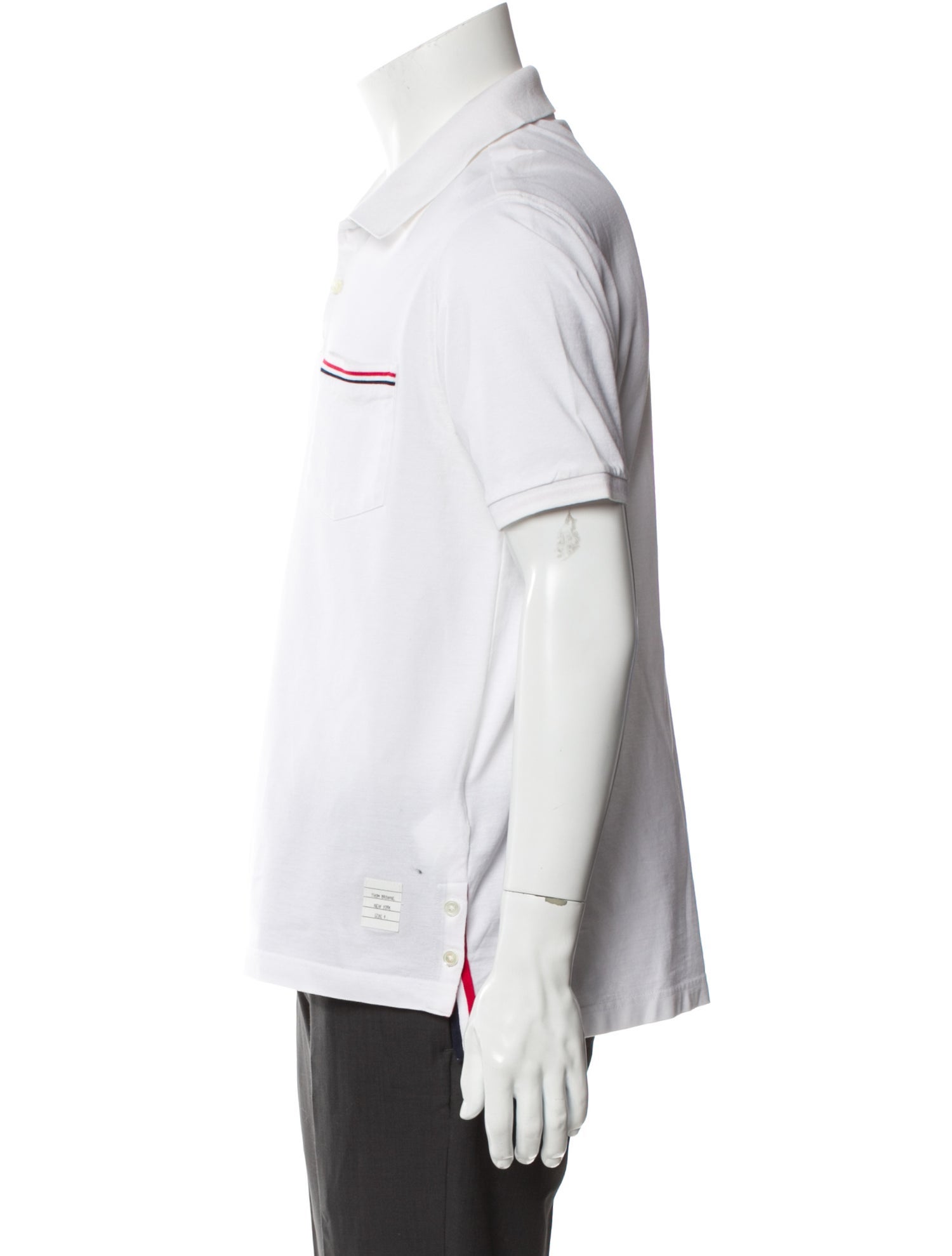 Thom Browne Pique Pocket Collar Polo Shirt