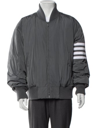 Thom Browne 4 Bar Stripe Striped Bomber Jacket