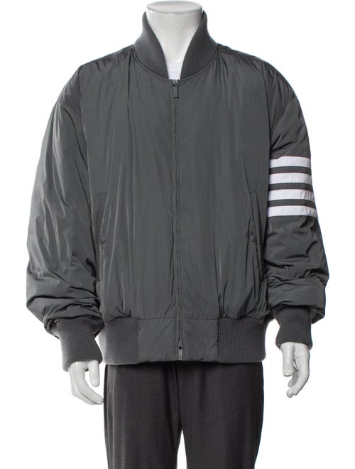 Thom Browne 4 Bar Stripe Striped Bomber Jacket