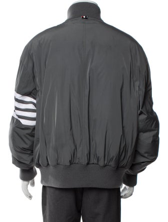 Thom Browne 4 Bar Stripe Striped Bomber Jacket