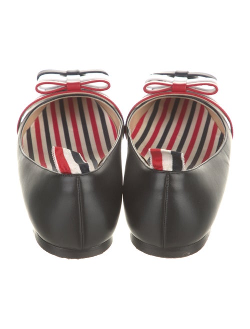 Thom Browne Leather Striped Ballet Flats